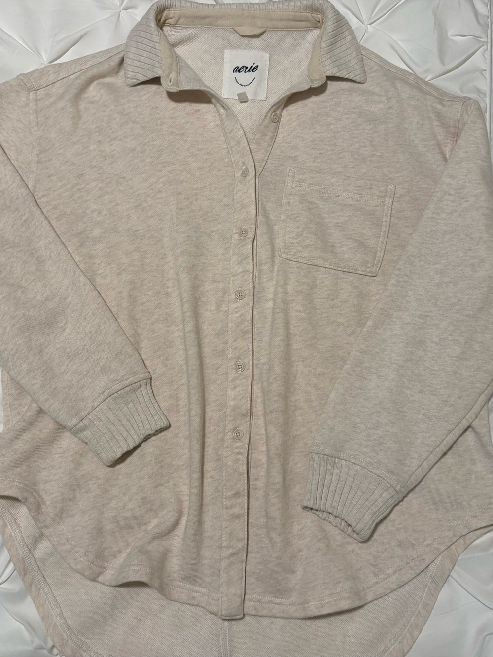 Aerie Lumberjane Women’s Fleece Oversized Shirt Shacket Size XS